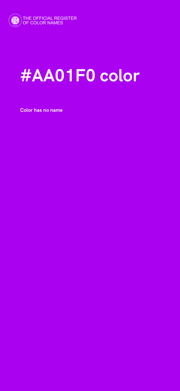 #AA01F0 color image