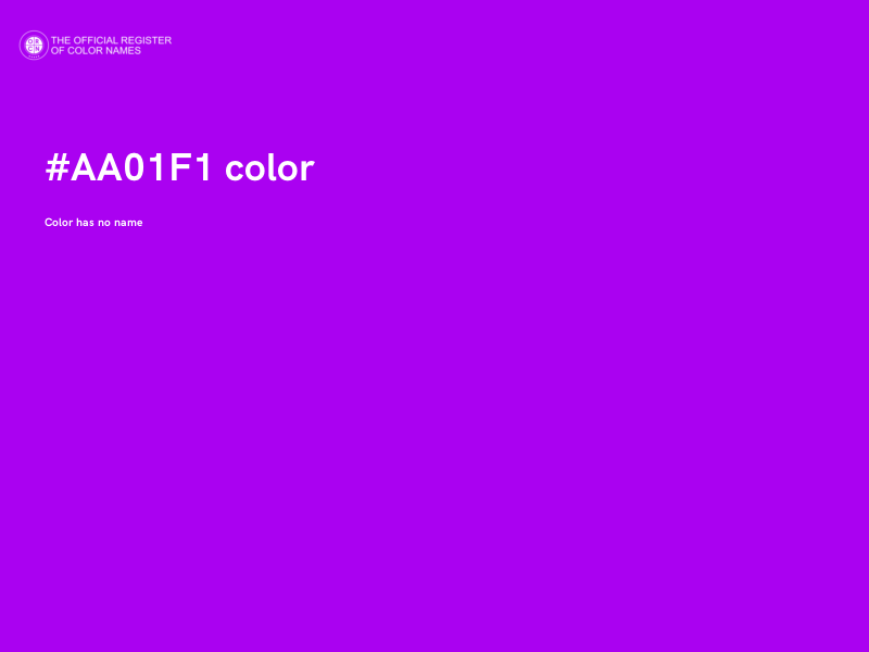 #AA01F1 color image