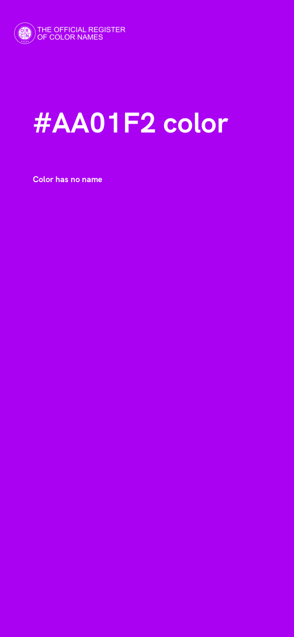 #AA01F2 color image