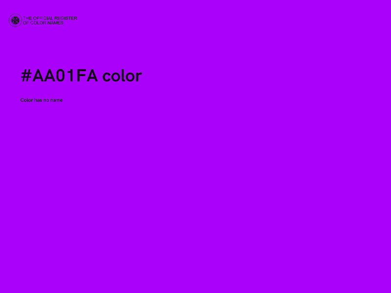 #AA01FA color image