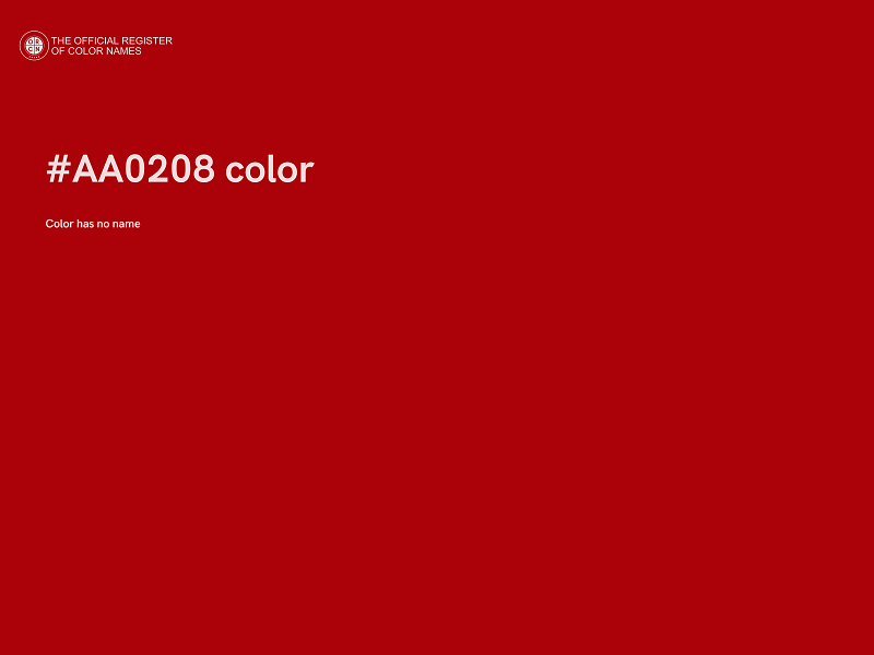 #AA0208 color image