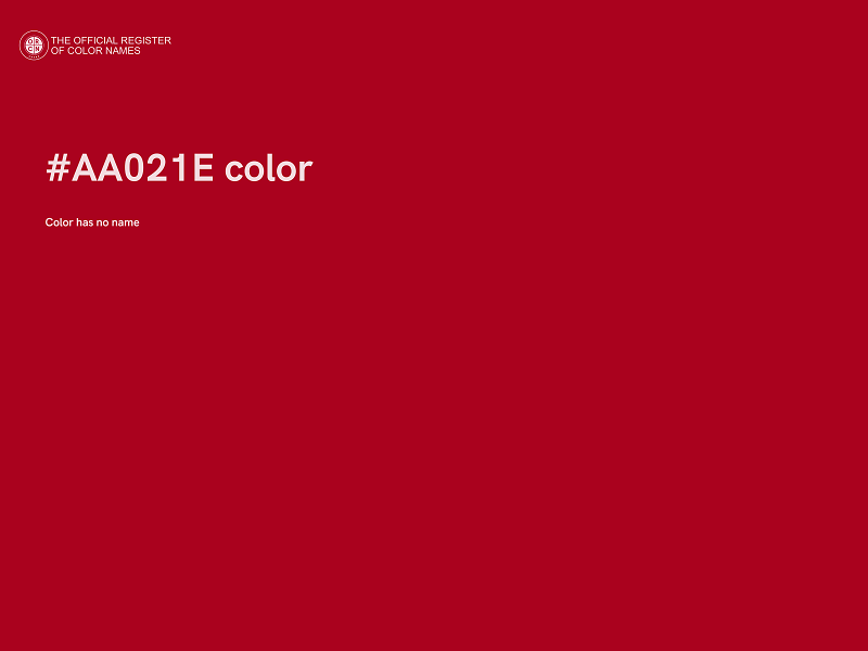 #AA021E color image