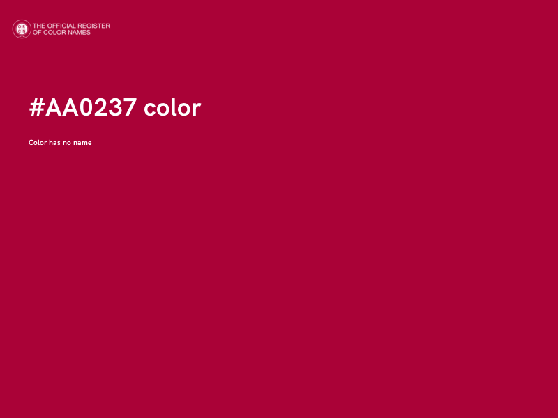 #AA0237 color image