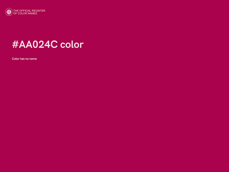 #AA024C color image