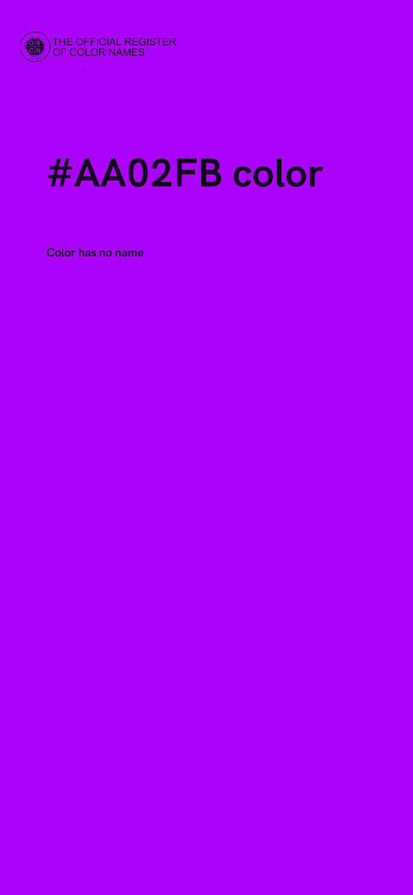 #AA02FB color image