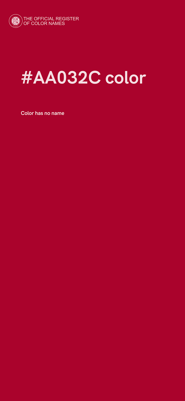 #AA032C color image