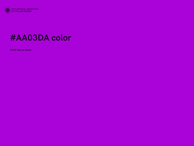 #AA03DA color image