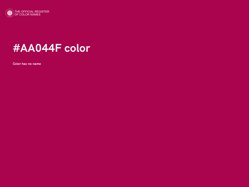 #AA044F color image
