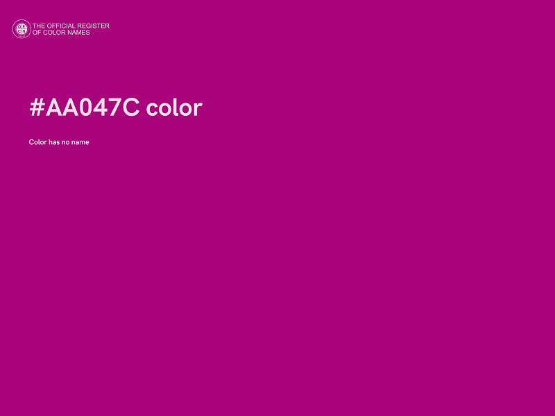 #AA047C color image