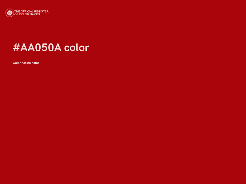 #AA050A color image