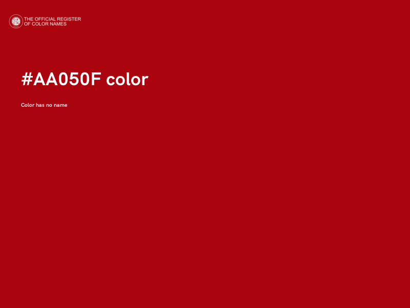 #AA050F color image