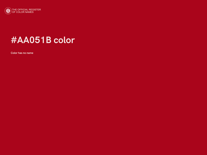 #AA051B color image