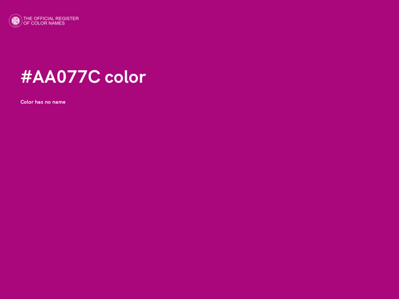 #AA077C color image