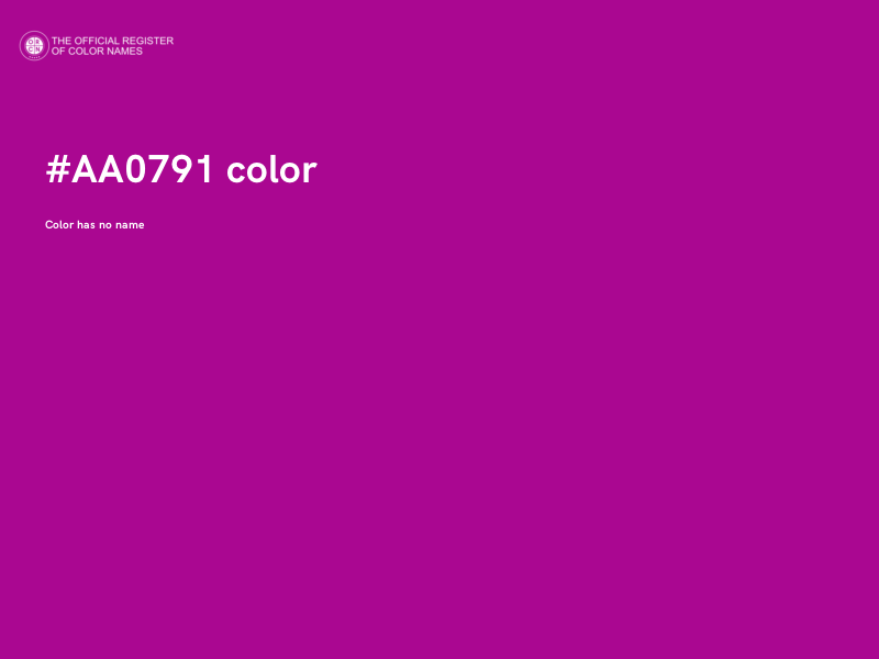 #AA0791 color image