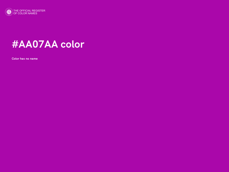 #AA07AA color image