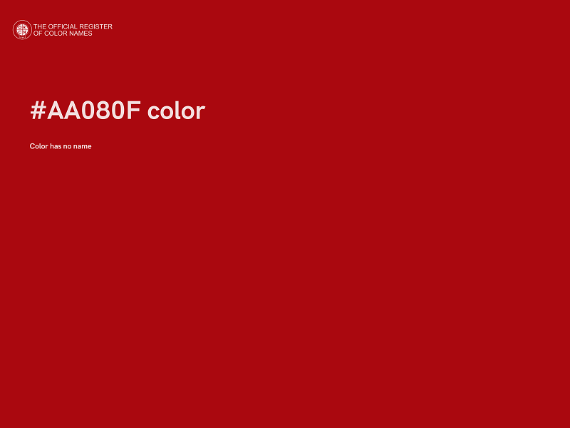 #AA080F color image