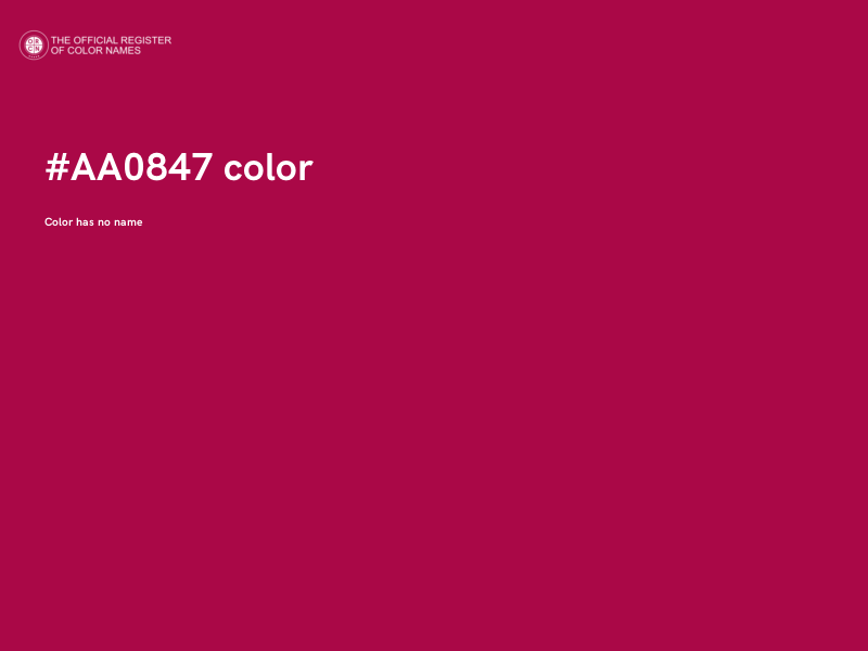 #AA0847 color image