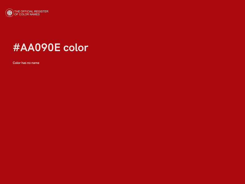 #AA090E color image
