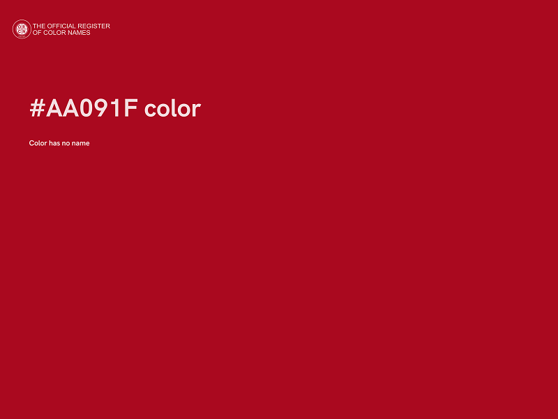 #AA091F color image