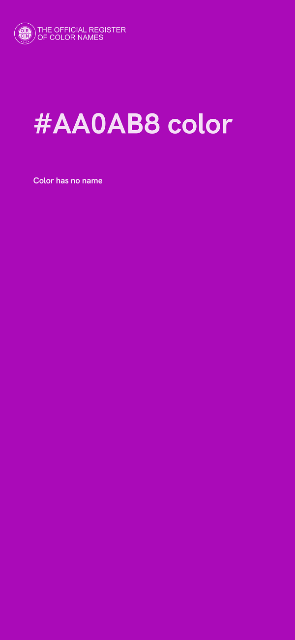 #AA0AB8 color image