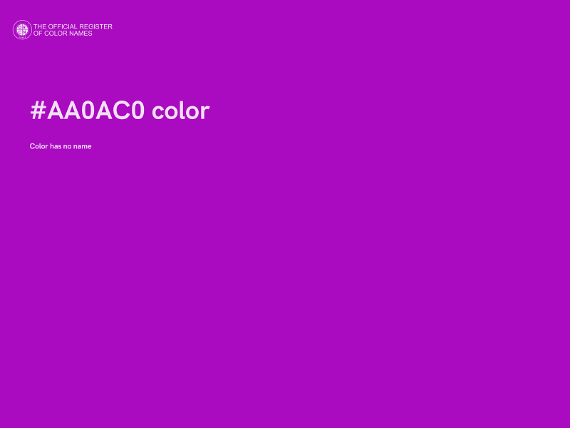#AA0AC0 color image