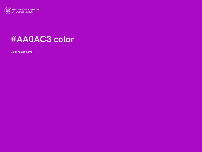 #AA0AC3 color image