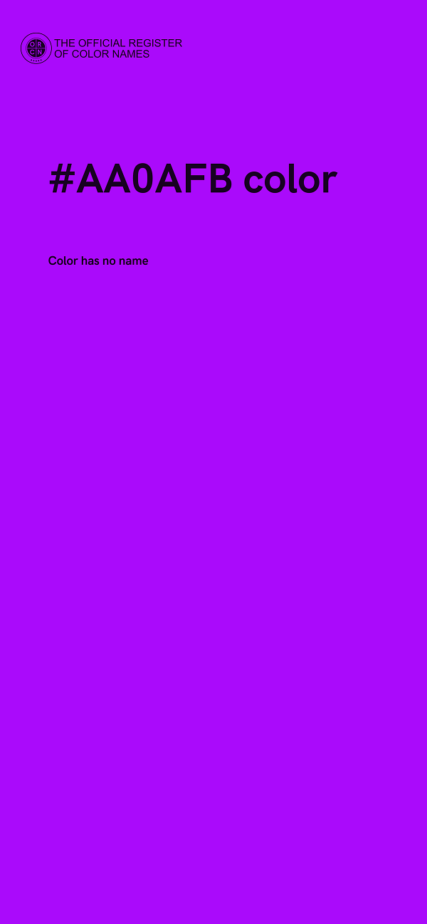#AA0AFB color image
