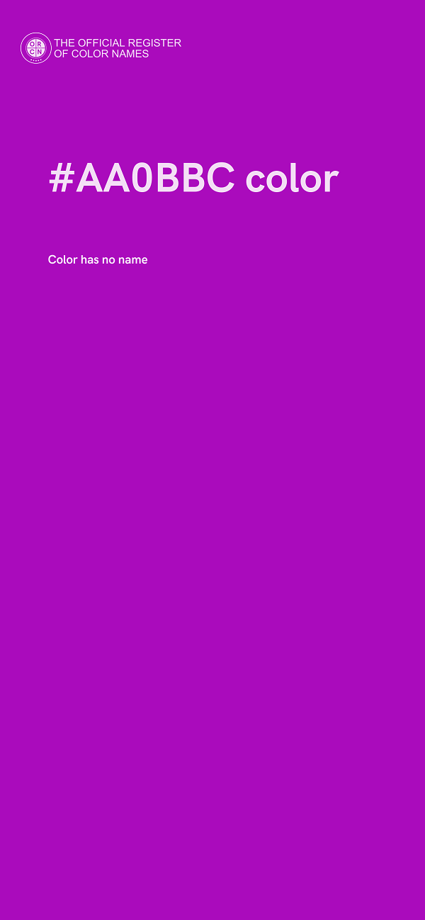 #AA0BBC color image
