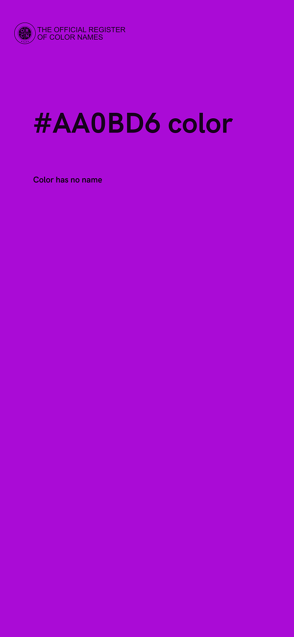 #AA0BD6 color image