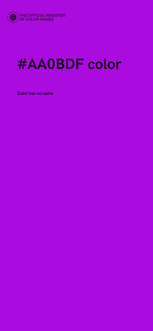 #AA0BDF color image