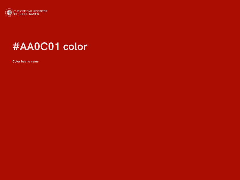 #AA0C01 color image