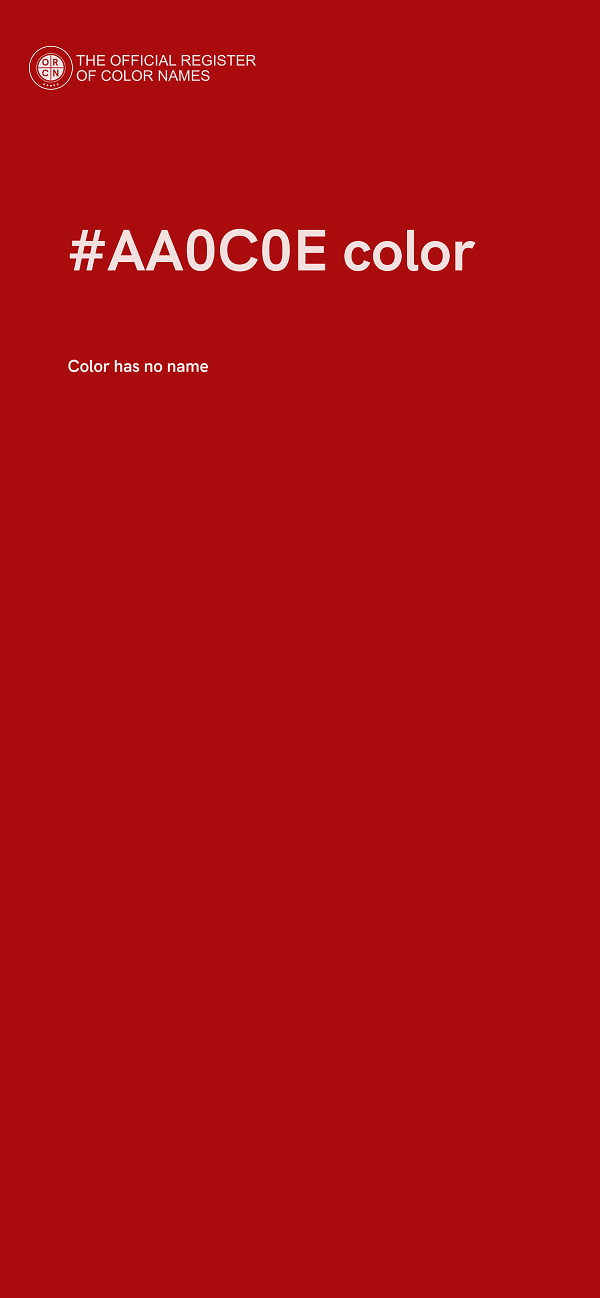 #AA0C0E color image