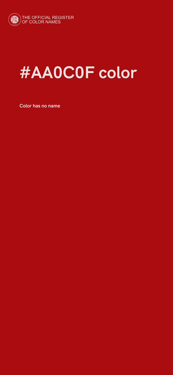 #AA0C0F color image