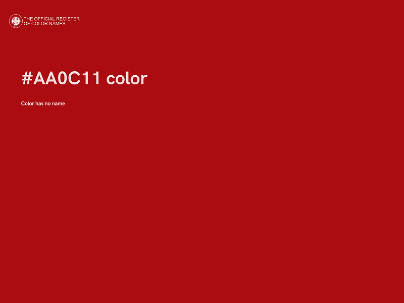 #AA0C11 color image