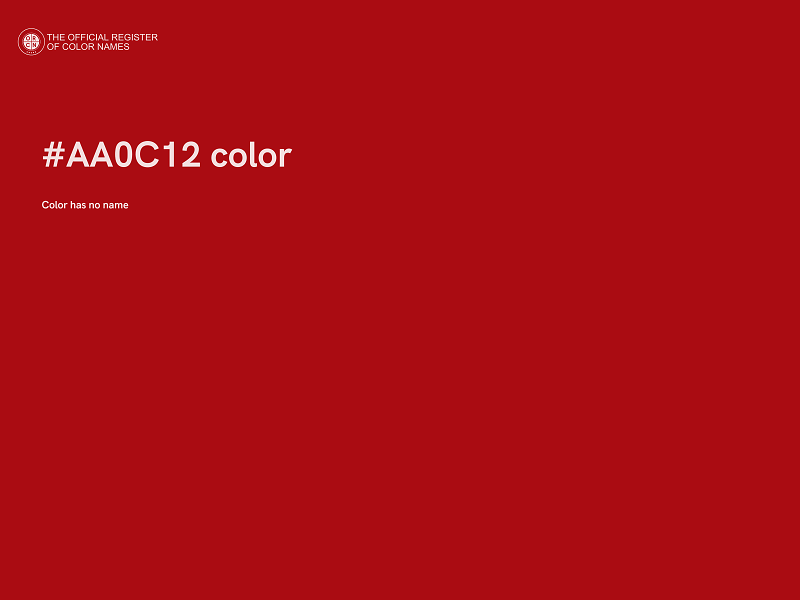 #AA0C12 color image