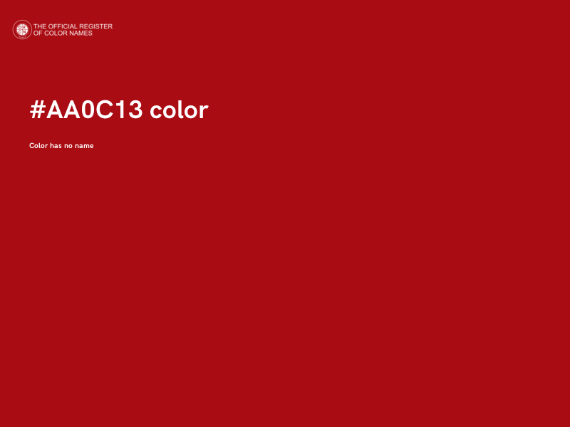 #AA0C13 color image