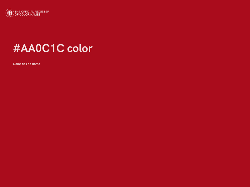 #AA0C1C color image