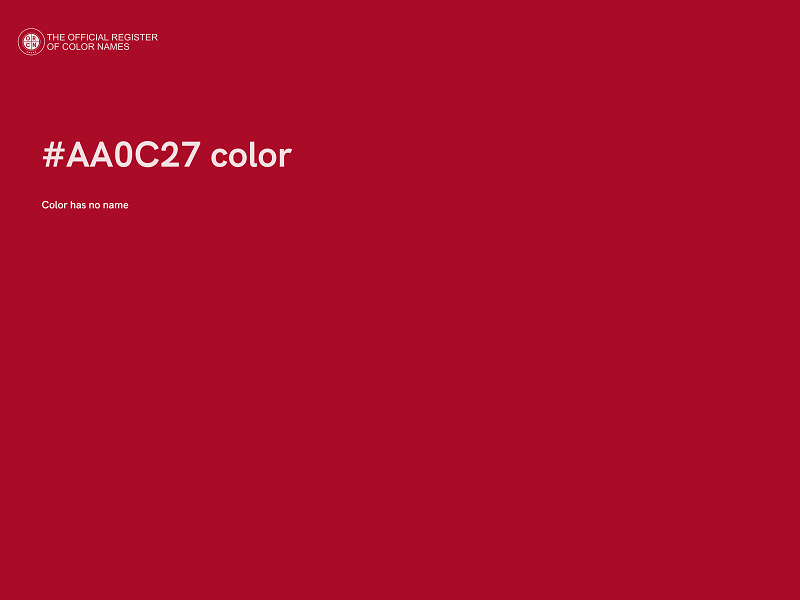 #AA0C27 color image