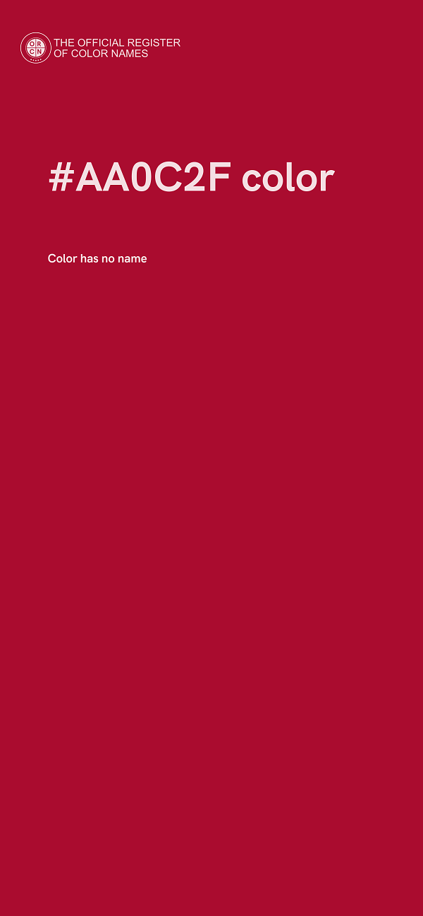#AA0C2F color image