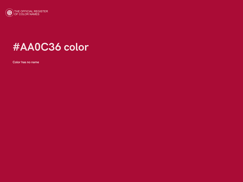 #AA0C36 color image