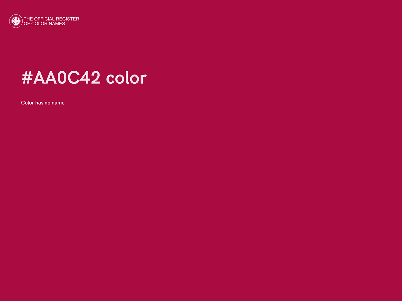 #AA0C42 color image