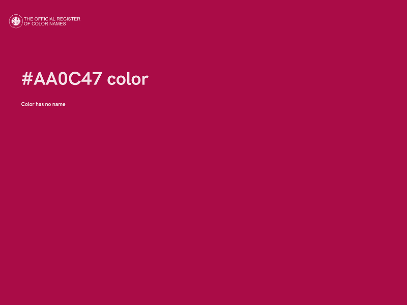 #AA0C47 color image