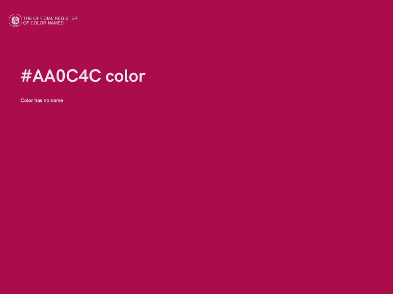 #AA0C4C color image