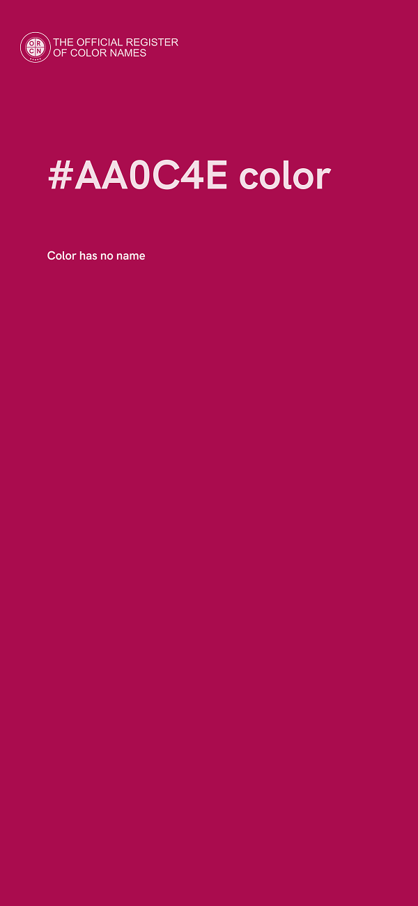 #AA0C4E color image