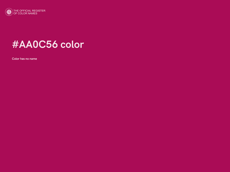 #AA0C56 color image