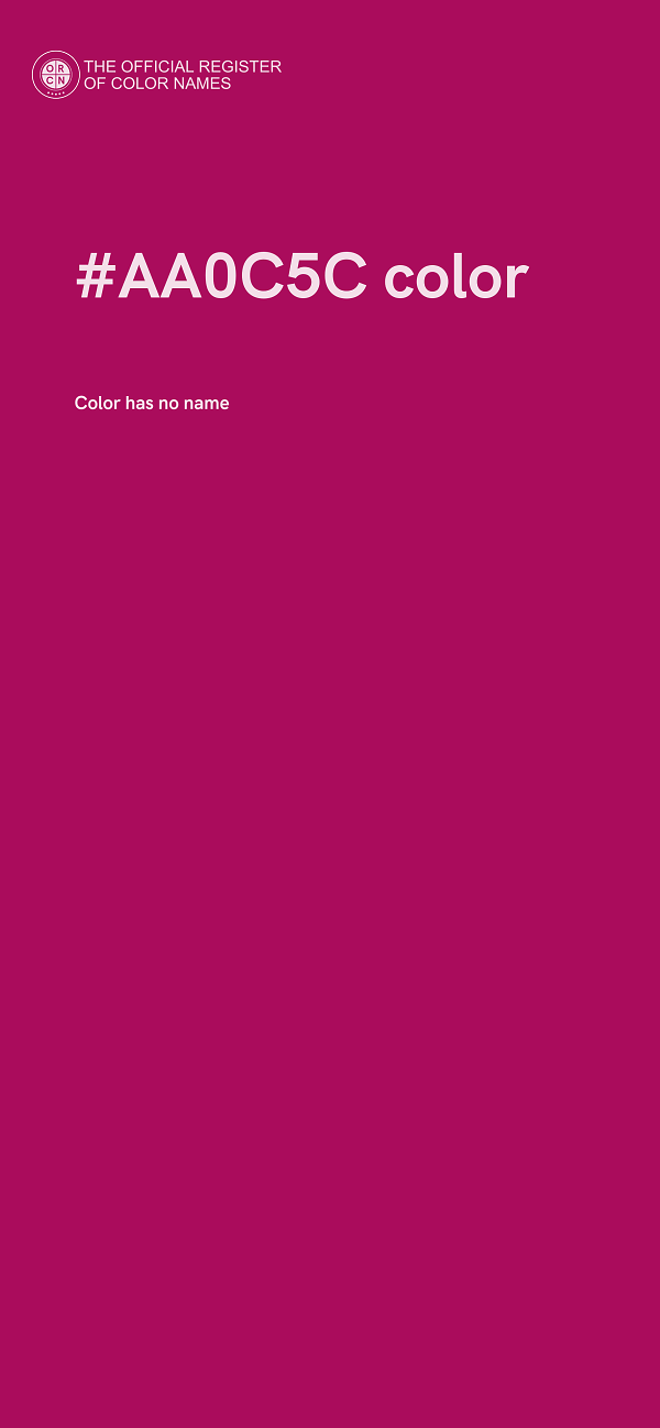#AA0C5C color image