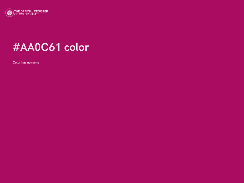 #AA0C61 color image