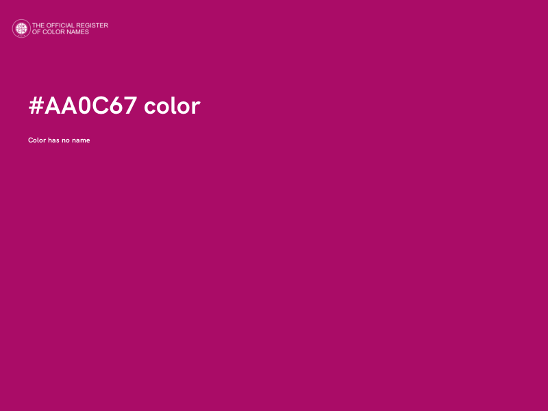 #AA0C67 color image