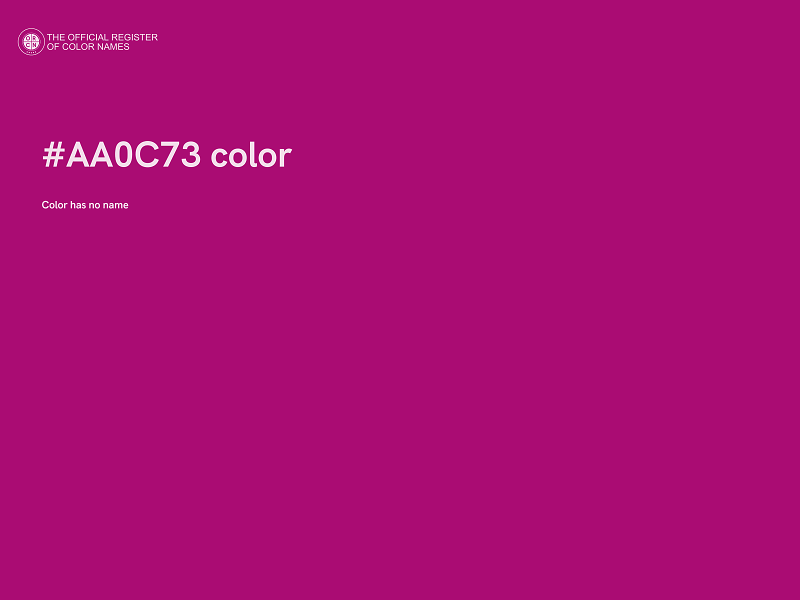 #AA0C73 color image