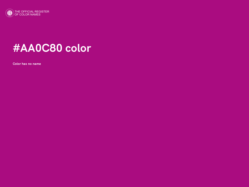 #AA0C80 color image